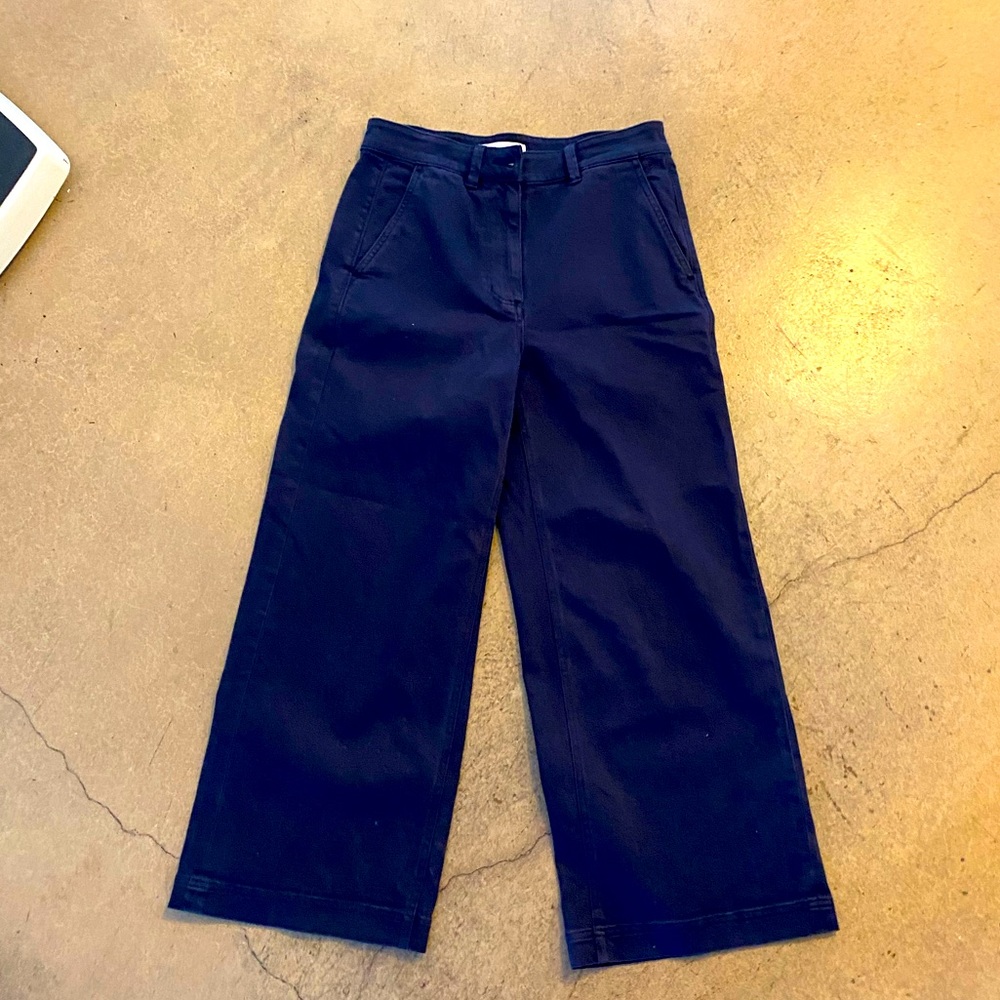 Everlane crop cotton twill pants. Wide leg crop chino. Lightly worn. fire 🔥sale